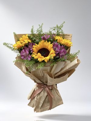 Dia de las Flores Amarillas - Buchón de 3 girasoles