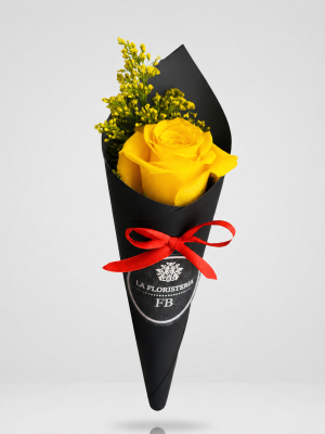 Dia de las Flores Amarillas - Cono de 1 rosa