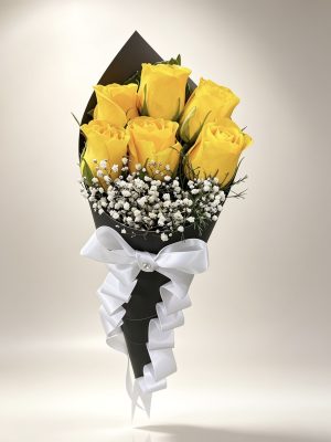 Dia de las Flores Amarillas - Cono de 6 Rosas