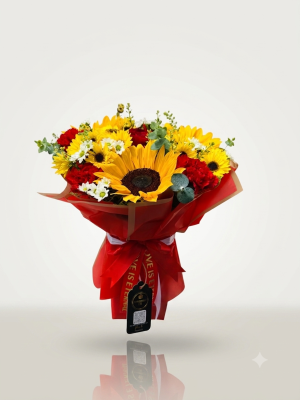 Cumpleaños - BUCHON GIRASOLES CON ROSAS