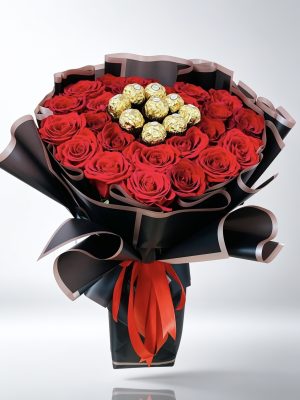 SV/ 05 San Valentín -  Buchón redonda de rosas