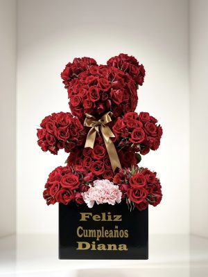 Amor-aniversario-Oso de rosas mini