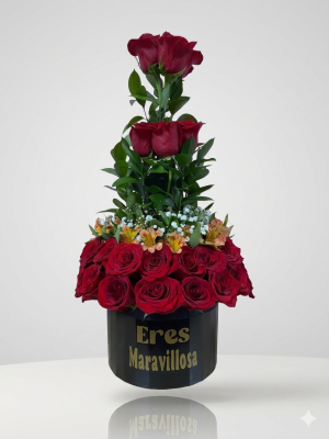 Amor-aniversario -Box Rosas Mujer maravillosa