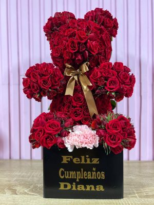 Amor-aniversario-Oso de rosas mini