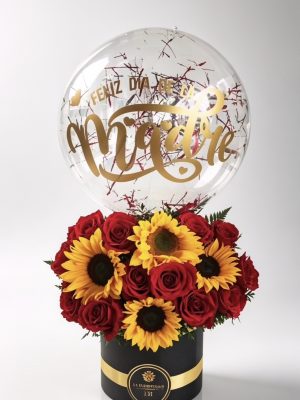Dia de la Madre - Box de Rosas Mama y Girasoles